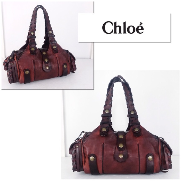 Chloe Handbags - Chloe Oxblood Leather Silverado Satchel